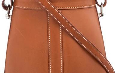 Hermès Fauve Barenia Leather Farming Bag with Palladium Hardware...