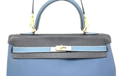 Hermès - Taurillion Clemence Arlequin Kelly 35 - Handbag