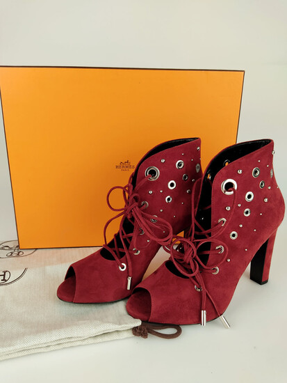 Hermès suede ankle boots (EU 38.5)