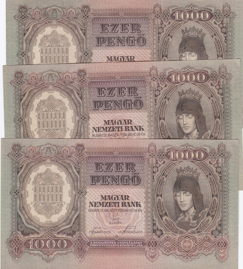 Hungary 1000 Pengö 1943 (3)