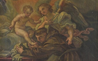 ITALIAN SCHOOL (17TH CENTURY), SAINT ANTHONY WITH THE CHRIST CHILD