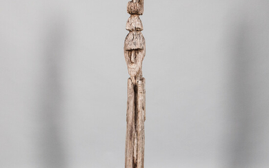 Indonesian Hardwood Ancestor Post Figure