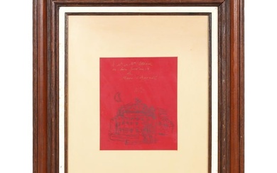 Inscribed Chagall Book Cover Framed For Display