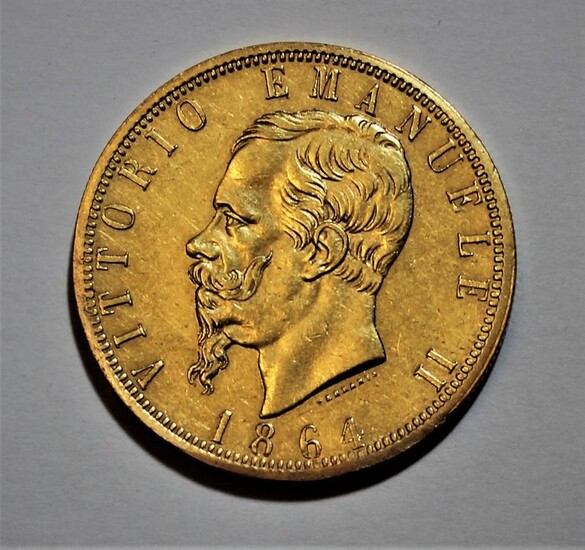 Italy - Kingdom of Italy - 100 Lire 1864 - Vittorio Emanuele II - Gold
