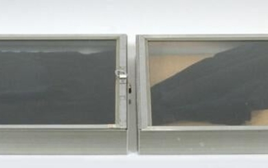 JEWELRY DISPLAY CASES, PAIR, H 2", W 24", D 18"