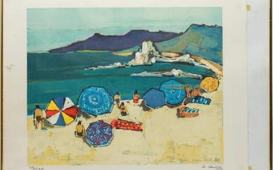 Jean-Claude Quilici "Beach Scene" Lithograph