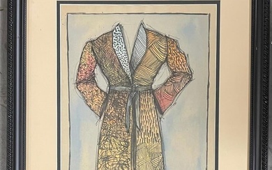 Jim Dine 1968 (Arrtibuted) Mixed Media on Paper Art: 14" x 10"