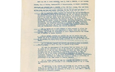 John F. Kennedy Document Signed