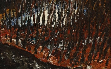 John Ravn: Landscape. Unsigned. Oil on plate. 44×49 cm.