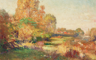 Joseph Kleitsch (1882-1931) Fall Landscape 24 x 23 1/4 in....