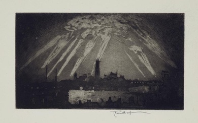 Joseph Pennell (1857-1926); The Shot Tower (London in War Time), pl. 37, from Etchers and Etching;