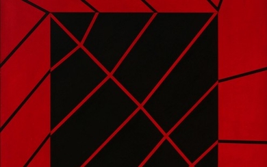 Knud Hvidberg: “Pyroplan”, 1965. Signed, titled and dated on the reverse. Oil on canvas. 130×117 cm.