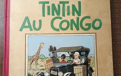 Tintin T2 - Tintin au Congo (A3 , premier tirage Casterman) - C - N&B - 1 Album - 1937