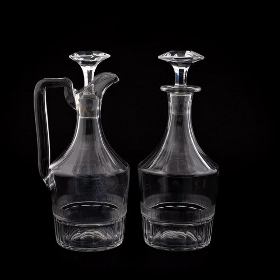 L. 19TH C. ENGLISH, GROUP 2 CUT CRYSTAL DECANTERS