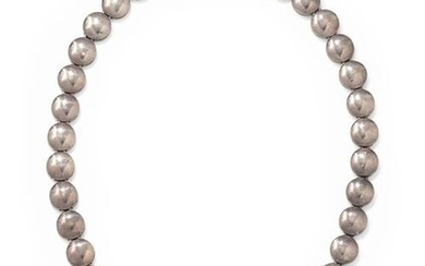 LAGOS, SILVER AND CULTURED MABE PEARL 'CAVIAR' NECKLACE
