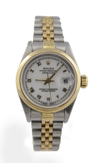 Ladies steel & gold Rolex Oyster perpetual datejust wristwat...