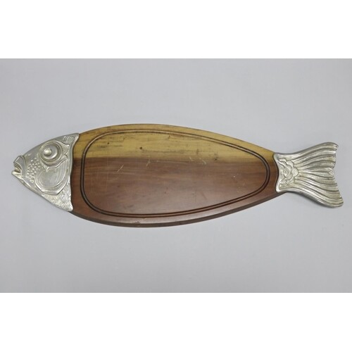 Large 20th century fish presentation or servery board, with ...