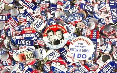 Large Group of 200 Plus Nixon Lodge Campaign Buttons