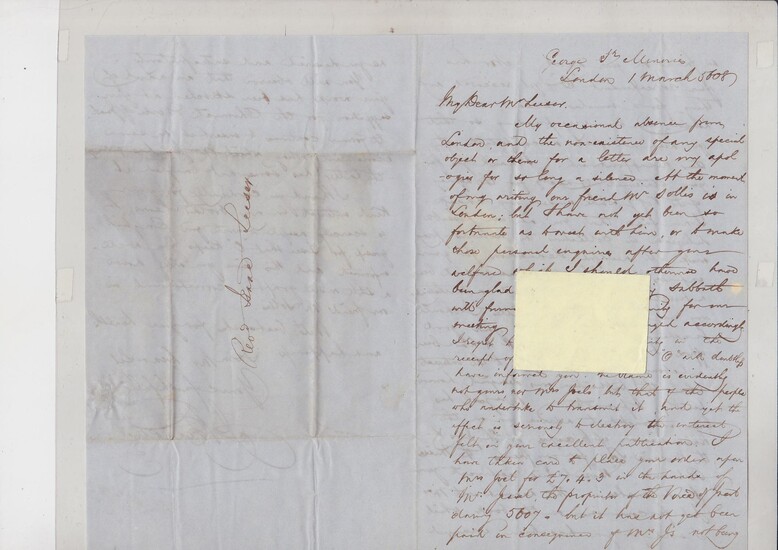Leeser, Isaac (letter to him from Jacob A. Franklin)