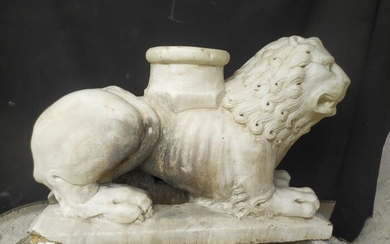 Lion, Sculpture - Marble - Late 19th century