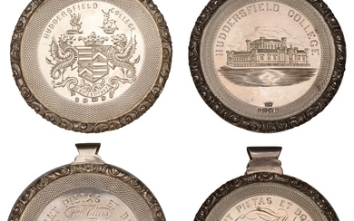 Local, YORKSHIRE, Huddersfield College, engraved silver award medals by J. Moore (2),...