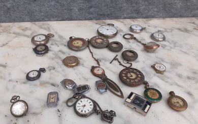 Lot de montres de poche et cadrans dont certaines... - Lot 65 - Richard Maison de ventes