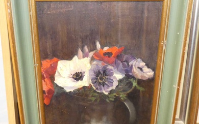 Lot details 20th century school - Still life with flowers...