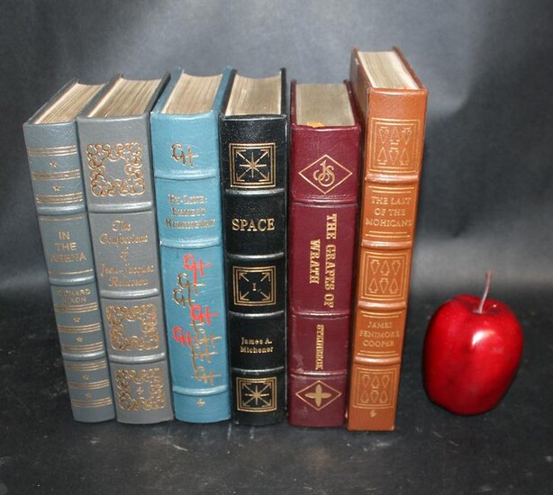 Lot of 6 Easton Press leather bound books