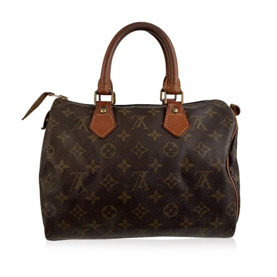 Louis Vuitton - Vintage Brown Monogram Canvas Speedy 25 Boston Bag Handbag