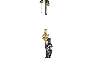 Louis XV-Style Bronze Putti Lamp