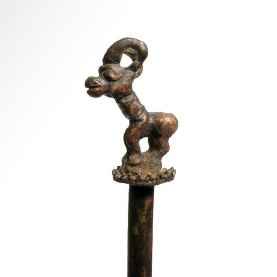 Luristan Bronze Pin with Mountain Goat, c. 1200 B.C.