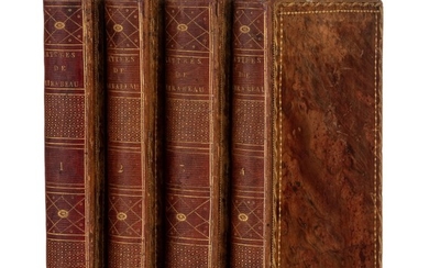 MIRABEAU. Honoré Gabriel Riqueti (comte de). Lettres originales de Mirabeau,... Paris, Strasbourg, Londres, 1792. 4 vol. in-8°
