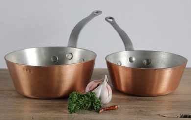 Made in France - Saucepan (2) - Professional - Copper, Iron (cast/wrought), Pewter/Tin