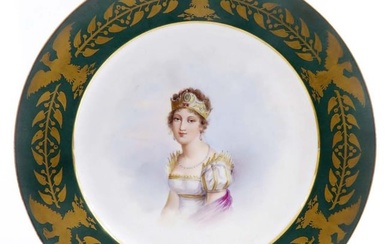 Marie Louise Portrait, 19th C. SEVRES GILDED PLATE