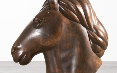Max Sauk, Life-size horse head. 1976. Bronze