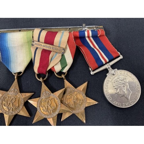 Medals: WWII group including 39/45 Star, Atlantic Star, Afri...