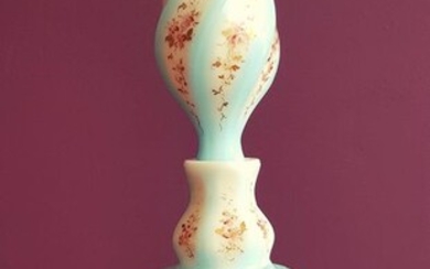 Meyr's Neffe (Adolfhütte, bei Winterberg) - Rare! Antique Bohemian Perfume Bottle | Alabaster Glass, Opaline, Opal Glass | Bohemia, Ca. 1835. (1) - Milk glass