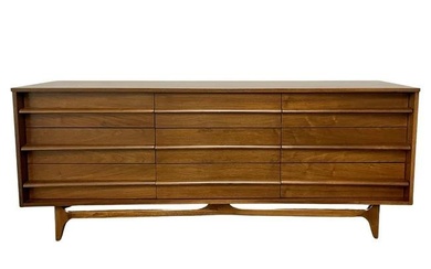Mid-Century Modern Dresser, Sideboard, Edmund Spence, Walnut, American