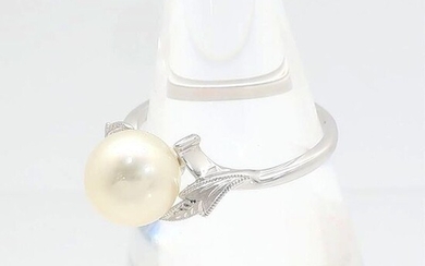 Mikimoto - 18 kt. White gold - Ring Pearl