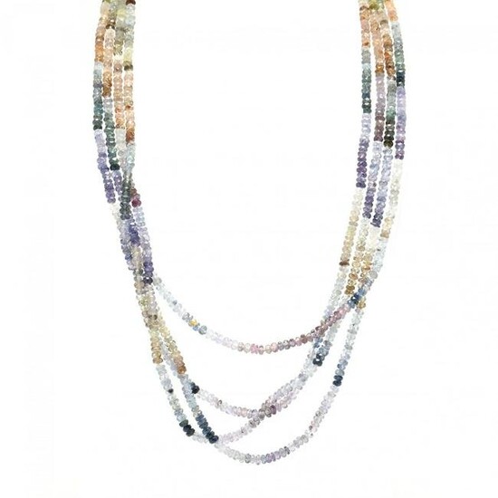 Multi Strand Gemstone Bead Necklace
