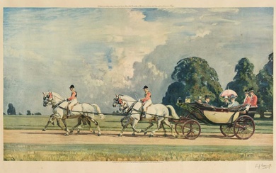 Munnings (Alfred James, 1878-1959) The Royal Family in Windsor Great Park, 1935