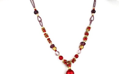 Murano Glass Gold Ama Necklace