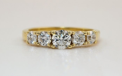 NO RESERVE PRICE---- - 14 kt. Yellow gold - Ring - 0.41 ct Diamond - Diamond