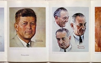 NORMAN ROCKWELL VINTAGE PRINT "PRESIDENTIAL ELECTIONS 1956-1968" KENNEDY