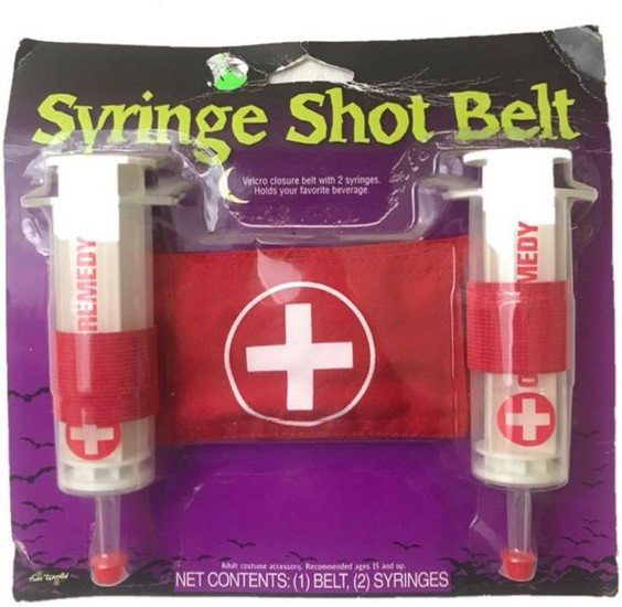 NOS - Halloween Accessory - Syringe Shot Belt - For