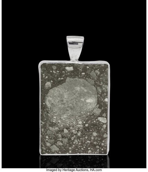 NWA 13119 Lunar Meteorite Pendant Lunar (feldspathic breccia) Mauritania...