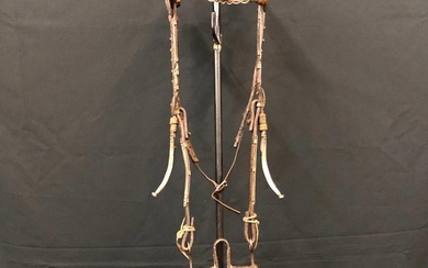 Navajo Silver Bridle With Mexican Snake Bit