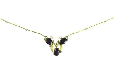 Necklace in 18 K yellow gold, with diamonds