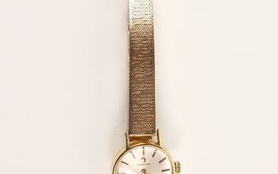 OMEGA - Bracelet montre de dame en or jaune 18K (750 millièmes). Cadran circulaire, index...