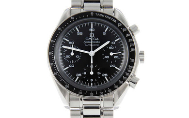 OMEGA - a stainless steel Speedmaster Reduced chronograph bracelet watch, 39mm.